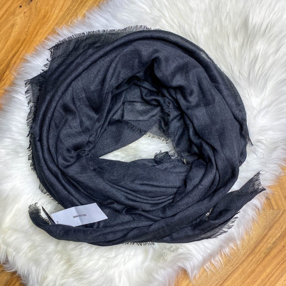Black Urban Outfitters Lightweight Black Scarf - Picture 5 of 10
